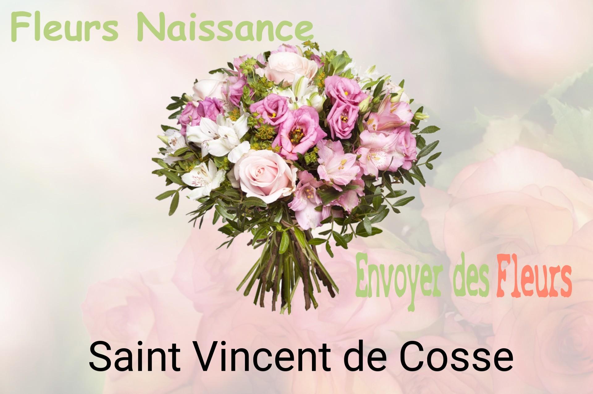 Bouquet de fleurs de naissance livré à Saint-Vincent-de-Cosse